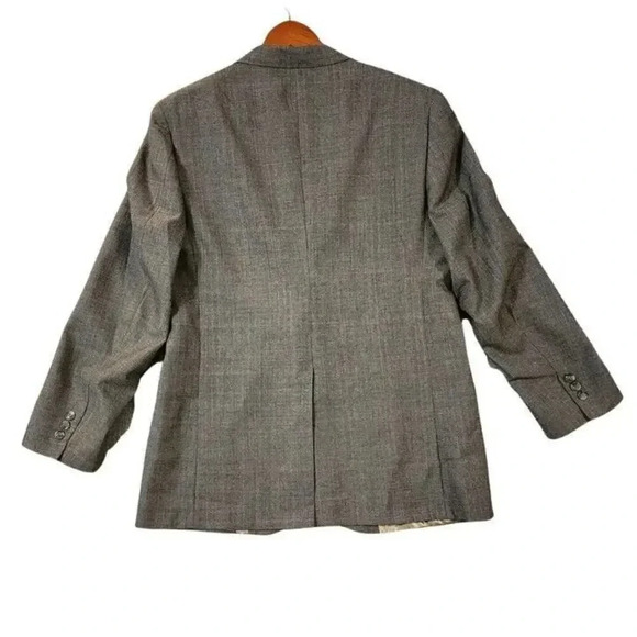 Allyn St. George Blazer Coat Men's Gray Long Sleeve Two Button Single Breasted - Picture 2 of 10